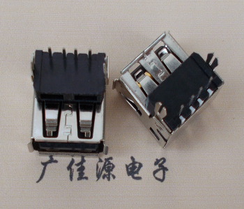 宁津USB插座 90度AF单层正向垫高9.3 DIP鱼叉脚