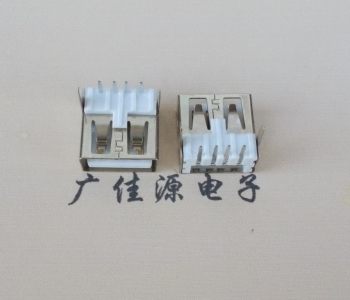 宁津 USB2.0 AF 90度 直插脚 无后盖 平口铜壳