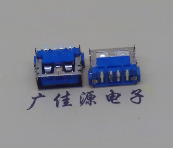 宜春AF短体10.0接口 蓝色胶芯 直边4pin端子SMT