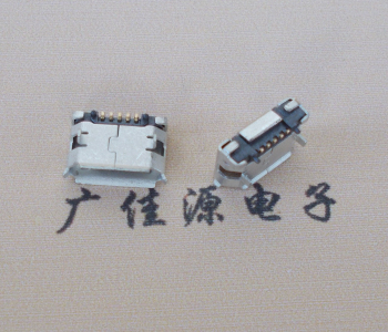 石家庄Micro USB 5pin接口 固定脚距6.4插板有柱卷边