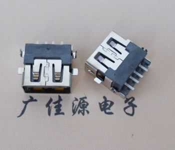 蓬溪 USB母座 贴片沉板3.5/4.9 直口/卷口铜壳/铁壳