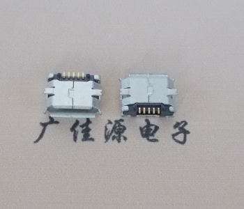 阿拉尔MICRO USB 5Pin母座 贴板封装接口 卷边镀雾锡