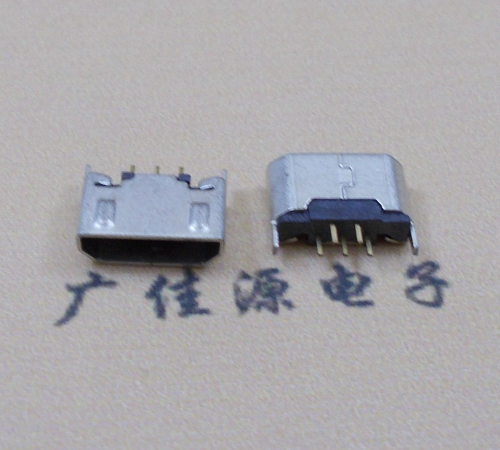 阿拉尔迈克USB 180度母座5p直插带地脚1.5端子直口
